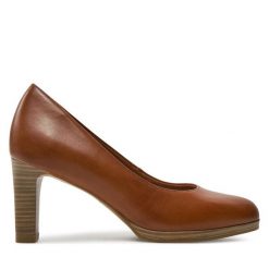 Czółenka Tamaris. Brązowe czółenka damskie Tamaris, bez wzorów, bez obcasa. Za 279.99 zł.