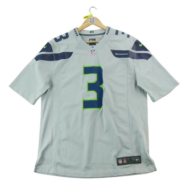 Second life - Nike koszulka męska NFL Seattle Seahawks 3 - Stan dobry. Szare t-shirty sportowe męskie Nike, l, z materiału, bez ramiączek, do piłki nożnej. Za 106.46 zł.