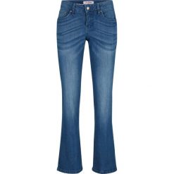 Dżinsy Bootcut Mid Waist, ze stretchem. Niebieskie jeansy damskie bonprix. Za 99.99 zł.