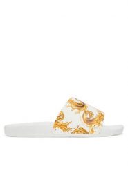 Versace Jeans Couture Klapki 80YA3SQ4 ZS365 G03 Biały. Białe klapki i japonki męskie Versace Jeans Couture, z jeansu. Za 359.99 zł.