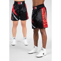 Hornell Boxing Szorty - Czarny/Czerwony. Czerwone spodenki sportowe damskie GORILLA WEAR, bez wzorów, sportowe. Za 200.50 zł.