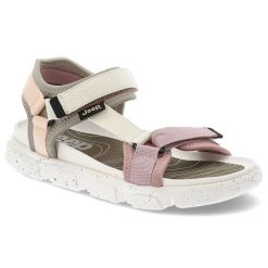 Kolorowe Sandały Jeep Sportowe Modne Obuwie Damskie. Czerwone buty sportowe na co dzień damskie Jeep, bez wzorów, bez obcasa. Za 289.00 zł.