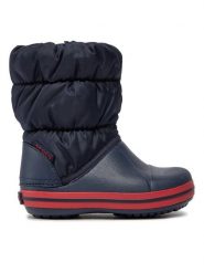 Crocs Śniegowce Winter Puff 14613 Granatowy. Niebieskie buty zimowe chłopięce Crocs, z tworzywa sztucznego. Za 289.99 zł.