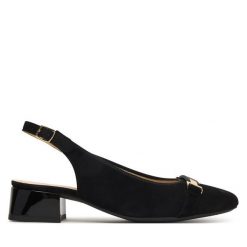 Czółenka Ara. Czarne czółenka damskie Ara, bez wzorów, bez obcasa. Za 589.99 zł.