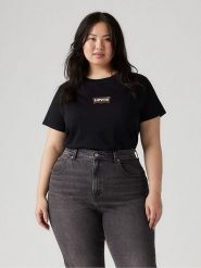 Levi's Koszulka w kolorze czarnym rozmiar: M. Czarne bluzki damskie Levi's, m, bez wzorów, z bawełny, bez kołnierzyka, bez ramiączek. Za 89.95 zł.