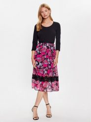 Liu Jo Sukienka codzienna WF3060 J7821 Czarny Regular Fit. Czarne sukienki damskie Liu Jo, na co dzień, bez wzorów, z syntetyku, bez kołnierzyka, bez ramiączek, proste. Za 969.99 zł.