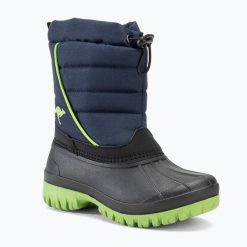 Śniegowce juniorskie KangaROOS K-Ben dk. Niebieskie buty zimowe męskie Kangaroos, na zimę, bez zapięcia. Za 149.99 zł.
