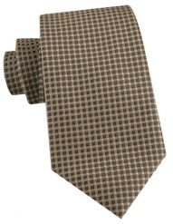 Męski Krawat - Beżowy w Drobny Wzór - Alties. Brązowe krawaty i muchy męskie Alties, bez wzorów, z tkaniny, eleganckie. Za 55.00 zł.