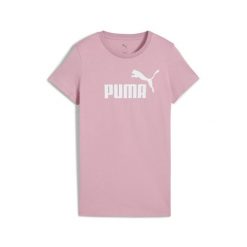 Damska koszulka z logo ESS No. 1 PUMA Poised Pink. Czerwone bluzki damskie Puma, bez wzorów, bez ramiączek. Za 135.64 zł.