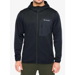 Bluza polarowa męska Columbia Tall Heights Hooded Grid Fleece Full Zip. Czarne bluzy bez kaptura męskie Columbia, m, z polaru. Za 390.49 zł.