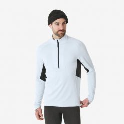 Koszulka termoaktywna narciarska męska Quechua BL 500 1/2 Zip. Czarne bielizna termoaktywna męska WED'ZE, l, bez wzorów, z elastanu. Za 89.99 zł.
