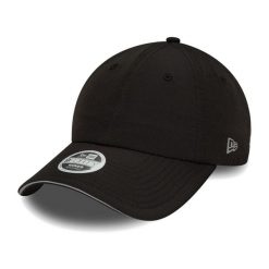 Czapka z daszkiem damska New Era Open Back Cap. Czarne czapki z daszkiem damskie New Era, bez wzorów. Za 129.99 zł.