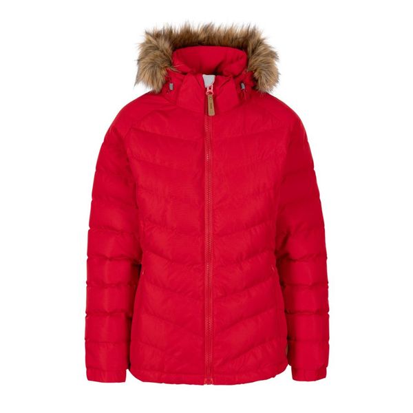 Kurtka Damska Nadina Wodoodporna. Czerwone kurtki damskie Trespass, xl, bez wzorów, z puchu, bez kaptura. Za 190.99 zł.
