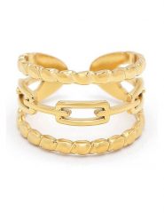 MOODE Pierścionek "Valerie" rozmiar: onesize. Żółte pierścionki damskie MOODE, ze stali. Za 34.99 zł.