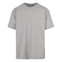 Męska Koszulka Heather Heavy Oversized T-shirt. Szare t-shirty męskie BUILD YOUR BRAND, m, bez wzorów, bez kołnierzyka. Za 78.99 zł.
