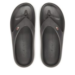 Japonki Tommy Hilfiger. Szare klapki damskie Tommy Hilfiger, bez wzorów, bez obcasa. Za 199.99 zł.
