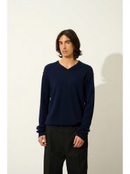 AUTHENTIC CASHMERE Kaszmirowy sweter "Timeo" w kolorze granatowym rozmiar: L. Niebieskie swetry męskie AUTHENTIC CASHMERE, l, bez wzorów, z kaszmiru, bez kołnierzyka. Za 413.99 zł.