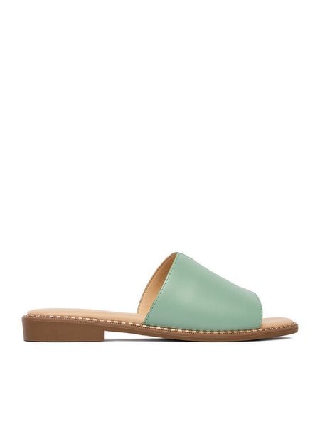 Lasocki Klapki CEO-RST-KM215-01 Zielony. Zielone klapki damskie Lasocki, bez wzorów, ze skóry, bez obcasa. Za 139.99 zł.