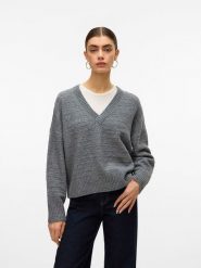 ONLY Sweter w kolorze antracytowym rozmiar: L. Czarne swetry klasyczne damskie Only, l, bez kołnierzyka. Za 127.65 zł.
