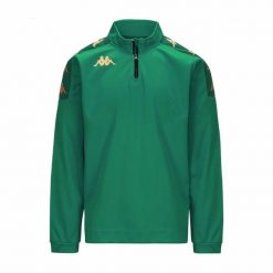 Kurtka z dresu Kappa Gassolo. Zielone kurtki męskie Kappa, bez wzorów, z dresówki, sportowe, bez kaptura. Za 255.50 zł.