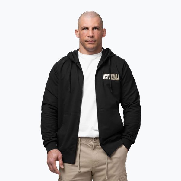 Bluza męska Pitbull USA Hooded Zip. Czarne bluzy z kapturem męskie PITBULL, m, z bawełny. Za 249.99 zł.
