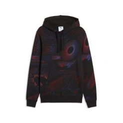Męska bluza z kapturem z nadrukiem PUMA. Czarne bluzy z kapturem męskie Puma, na jesień, l, z bawełny. Za 279.00 zł.