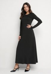 Czarna Rozkloszowana Sukienka z Wiskozą z Odkrytymi Plecami i Wiązaniem Irellisa. Czarne sukienki damskie Born2be, na co dzień, l, bez wzorów, z wiskozy, eleganckie, bez kołnierzyka, bez ramiączek, maxi, rozkloszowane. W wyprzedaży za 119.99 zł.