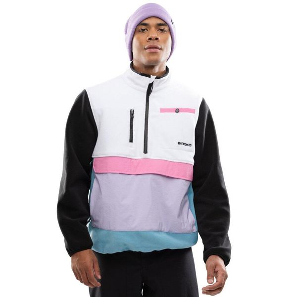 Męska bluza polarowa ze stójką Siroko Vinicunca White. Białe bluzy bez kaptura męskie SIROKO, m, z polaru. Za 336.00 zł.