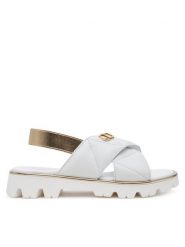 TWINSET Sandały 251GCJ044 M Biały. Białe sandały dziewczęce Twinset, ze skóry, bez zapięcia. Za 469.99 zł.