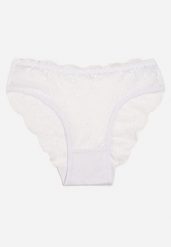 Białe Majtki Typu Figi z Delikatną Koronką Holiva. Białe figi damskie Born2be, l, bez wzorów, z bawełny. Za 4.99 zł.