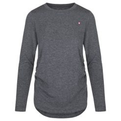 LOAP Baxana Damska Koszulka z Długim Rękawem, Czarna XL. Czarne bluzki damskie GLOMEX, xl, bez wzorów, bez kołnierzyka, bez ramiączek. Za 165.99 zł.