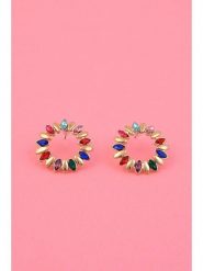 Heliophilia Kolczyki-wkrętki z cyrkoniami rozmiar: onesize. Żółte kolczyki damskie Heliophilia, z cyrkonią, z mosiądzu. Za 21.99 zł.