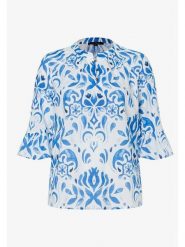 More & More Top w kolorze biało-błękitnym rozmiar: 44. Białe topy damskie MORE & MORE, bez wzorów, z bawełny, bez kołnierzyka. Za 87.40 zł.