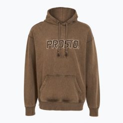 Bluza męska PROSTO Checked Hoodie. Brązowe bluzy bez kaptura męskie Prosto., m. Za 299.99 zł.