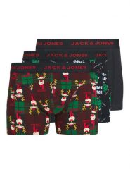 Jack & Jones Komplet bokserek Rudolph 12285150 Granatowy. Niebieskie bokserki męskie Jack & Jones, bez wzorów, z bawełny. Za 99.99 zł.