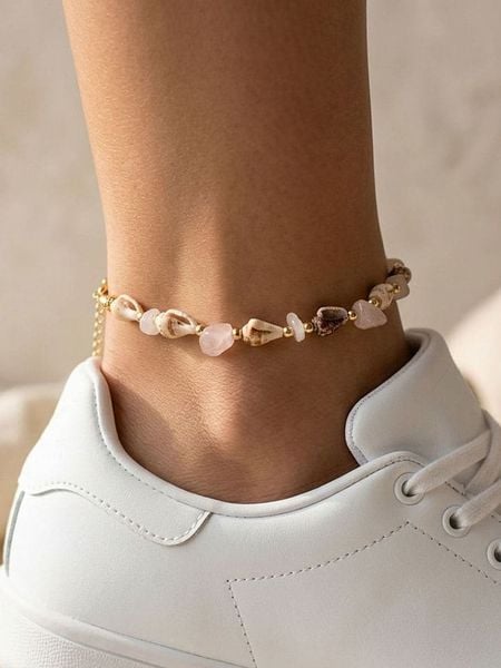 Lodie Silver Bransoletka z elementami ozdobnymi na kostkę rozmiar: onesize. Brązowe bransoletki damskie Lodie Silver, metalowe. Za 38.95 zł.