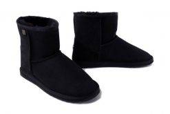 EMU AUSTRALIA MP 10003 Platinum Stinger Mini black, botki męskie. Czarne buty zimowe męskie Emu Australia, na zimę, ze skóry, bez zapięcia. Za 789.90 zł.