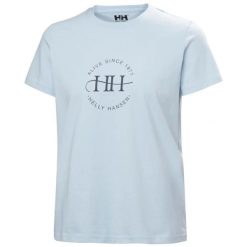Koszulka damska Helly Hansen Cora Graphic 2.0. Niebieskie t-shirty damskie Helly Hansen, m, bez wzorów, z bawełny, bez kołnierzyka. Za 159.50 zł.
