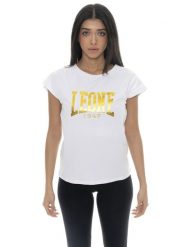 Koszulka z bawełna na co dzień na siłownię. Białe t-shirty damskie LEONE 1947 APPAREL, xl, bez wzorów, z bawełny, bez kołnierzyka. Za 164.19 zł.