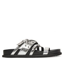 Klapki Tamaris. Szare klapki damskie Tamaris, bez wzorów, bez obcasa. Za 379.99 zł.