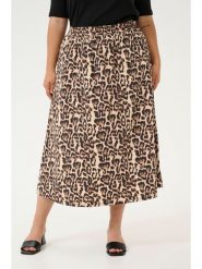 KAFFE curve Spódnica w kolorze beżowo-czarnym rozmiar: 52. Brązowe spódniczki damskie KAFFE curve, bez wzorów, z podwyższonym stanem, maxi. Za 86.99 zł.