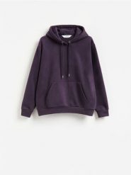 Bluza z kapturem - ciemnofioletowy. Fioletowe bluzy z kapturem męskie Reserved, l, z bawełny. Za 129.99 zł.