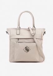 Szara Torebka Typu Shopper z Paskiem Crossbody Zdobiona Aplikacją Idaniela. Szare shopper bag damskie Renee, z aplikacjami, z jeansu, na ramię, zdobione, bez dodatków. Za 109.99 zł.