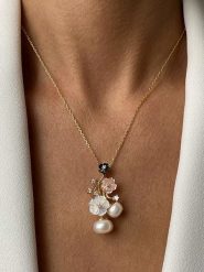 Les Petites Précieuses Pozłacany naszyjnik z zawieszką - dł. 40 cm rozmiar: onesize. Białe naszyjniki damskie Les Petites Précieuses, pozłacane. Za 217.99 zł.