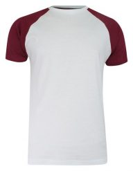 T-shirt Biało-Bordowy Bawełniany, Krótki Rękaw Raglanowy, Dwukolorowy, Męski -BRAVE SOUL. Czerwone t-shirty męskie Brave Soul, na lato, m, bez wzorów, z bawełny, bez kołnierzyka. Za 45.00 zł.