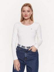Tommy Hilfiger Bluzka WW0WW38869 Biały Slim Fit. Białe bluzki damskie Tommy Hilfiger, xl, bez wzorów, z wiskozy, bez ramiączek. Za 209.99 zł.