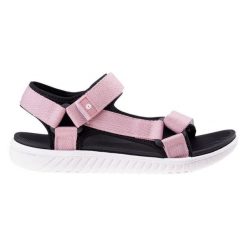 Sandały Hi-tec apodis wo's W 92800401571 różowe. Czerwone sandały damskie bez wzorów, z materiału, bez obcasa. Za 134.25 zł.