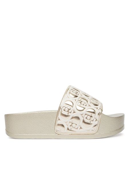 Liu Jo Klapki Mykonos 01 BA6129 EX252 Złoty. Żółte klapki damskie Liu Jo, bez wzorów, ze skóry, bez obcasa. Za 279.99 zł.