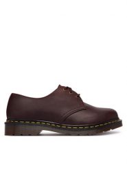 Dr. Martens Półbuty 3 Eye Crazy Horse DM11838601 Bordowy. Czerwone półbuty damskie Dr. Martens, bez wzorów, ze skóry, bez obcasa, na płaskiej podeszwie. Za 859.99 zł.