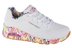 Buty sportowe damskie Skechers Uno Loving Love. Białe buty sportowe na co dzień damskie Skechers, bez wzorów, z materiału. Za 375.00 zł.